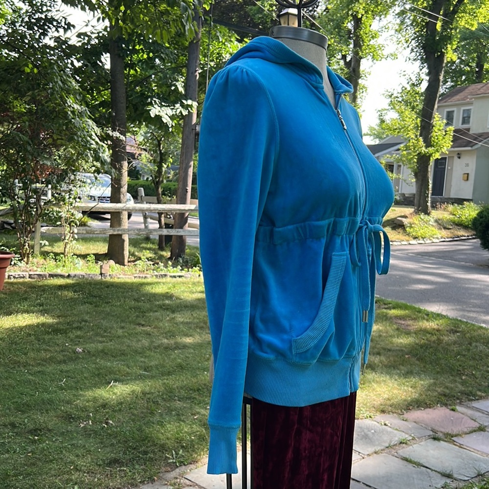 Velour juicy jacket Turquoise size large - Picture 2 of 5